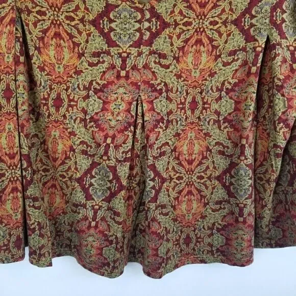 Plum and Thread. Size 1. Cute geometric print top. Reds, Orange, and Tans. - Picture 5 of 14